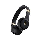 Beats Solo 4 - Wireless On-Ear Bluetooth Headphones, Up to 50-Hour Battery Life, Ultra-Lightweight Comfort, Powerful and Balanced Sound, Apple & Android Compatible - Black & Gold
