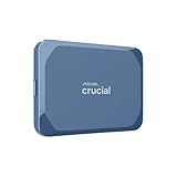 Crucial X10 1TB Portable SSD, Up to 2,100MB/s, USB 3.2 USB-C, External Solid State Drive, Compatible with Windows, Mac & Android, Durable Storage for Games, Photos & Files, Blue - CT1000X10SSD9-02