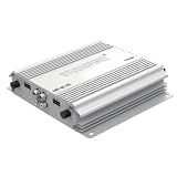 STUDIOFINIX 4-Channel Marine Amplifier, 500W Peak Class AB Audio Amp, IP-01 Waterproof Marine Grade, Dual RCA & High-Level Inputs, Dual MOSFET Power Supply for Boats, ATVs, RVs, Motorcycles（White）