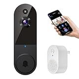 FineLuck Smart Video Doorbell Camera Wireless with Chime, Battery Powered, AI Human Detection, 2-Way Talk, 2.4G WiFi, Cloud Storage, Indoor Outdoor Surveillance