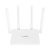 4G LTE Wire Less Router with SIM Card Slot, Unlock Mobile Wire Less Fidelity Hotspot 300Mbps with 4 5dBi Antennas for Asia (US Plug 100‑240V)