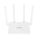 4G LTE Wire Less Router with SIM Card Slot, Unlock Mobile Wire Less Fidelity Hotspot 300Mbps with 4 5dBi Antennas for Asia (US Plug 100‑240V)
