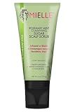 Mielle Organics Rosemary & Mint Sugar Exfoliating Scalp Scrub - Gentle Pre-Shampoo Dry Scalp Treatment for Oil & Product Buildup - Biotin Infused Non-Drying, Moisturizing Formula (6 Fl Oz)