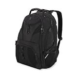 SwissGear 1900 ScanSmart Laptop Backpack, Fits Most 17-Inch Laptops, TSA-Friendly Lay-Flat Design, RFID Protection, and Tablet Pocket, Black/Black, 31L, 18.5-Inch