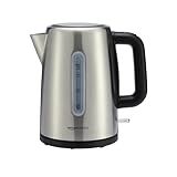 Amazon Basics Electric Stainless Steel Kettle for Tea and Coffee, BPA-Free, Fast Boiling, Auto Shut-Off, 1.7 Liter, 1500W, Black and Silver