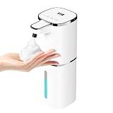 OHIFAST Automatic Foaming Soap Dispenser Touchless, USB Rechargeable Smart Hand Soap Dispenser, 9-Level Adjustable, Physical Button Operation, 13.5oz/400mL Wall Mounted for Bathroom Kitchen Dish Soap