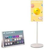 LG 27-Inch StanbyME 2 with Folio Cover, Portable Touch Screen TV, Dolby Vision, HDR10, Filmmaker Mode, Built-in Battery, Full Swivel Rotation (27LX6TYGA, 2025)