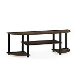 Furinno Turn-S-Tube Wide TV Entertainment Center, Columbia Walnut/Black