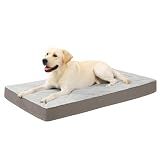 KSIIA Orthopedic Dog Bed for Large Dogs with Waterproof Lining, Grey, 35x22