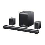 TCL S65K S Series 5.1 Channel Soundbar System with Dolby Atmos, DTS:X, Wireless Subwoofer, Wireless Surround Speakers, Bluetooth Music Streaming, and AI Sonic Auto Room Calibration
