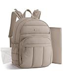 BAGSMART Baby Diaper Bag with Waterproof Pad, Camel