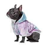 Spark Paws Dog Hoodie – Premium Dog Sweater for Small, Medium, and Large Dogs | Warm Outfits for French Bulldogs, Pitbull, Puppy, Winter Jacket Alternative - 90s Retro Sky Dye - L