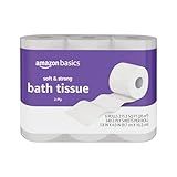 Amazon Basics Soft and Strong 2-Ply Toilet Paper, 6 Ultra Rolls = 24 Regular Rolls, Unscented, 340 Sheets per Roll, Septic Safe
