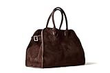 Kurava Brown Faux Suede Handbag Tote Hobo Bag for Women 2025, Women'S Top-Handle Handbags, 15” Large Capacity