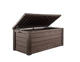 Keter Westwood 150 Gal Outdoor Storage Box for Patio and Pool Accessories