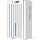 BEDRED Dehumidifier, 95OZ Dehumidifier for Home 1000 sq ft - Quiet with Auto Shut Off & Relaxing 7 Color Ambient Light,Ideal for Livingroom, Bedroom, Basement (White)