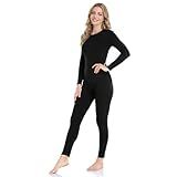 WEERTI Thermal Underwear for Women Long Johns with Fleece Lined Base Layer Women Cold Weather Top Bottom-Black L