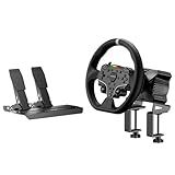 MOZA R3 Racing Wheel and Pedals Bundle for PC, 3.9Nm Direct Drive WheelBase,11-inch ES Lite Steering Wheel,Pedals and Desk Clamp High-Performance Game Racing Simulator for PC User