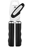 Zulay Kitchen Manual Can Opener Heavy Duty Patented Stainless Steel, Black