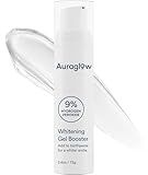 Auraglow Teeth Whitening Gel for Toothpaste, 9% Hydrogen Peroxide, Add to Toothpaste to Whiten, 350+ Whitening Treatments, Removes Coffee Wine Tea Stains, No Trays or Strips, Made in USA, 2.6oz