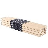 OIETON 5A Drum Sticks Bulk 12 Pairs, Maple Wood Drumsticks for Beginners