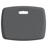 Ergohead 3/4 inch Anti Fatigue Comfort Standing Mat, Portable Office Standing Desk Pad, Non Slip Kitchen Mat, Built-in Handle with Massage Points Comfort Floor Mat (Gray, 17" x 22")