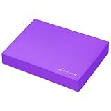 ProsourceFit Exercise Balance Pad – Non-Slip Cushioned Foam Mat & Knee Pad for Fitness and Stability Training, Yoga, Physical Therapy 15.5”x12.75”, Purple