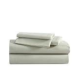 Eddie Bauer - Flannel Sheets Queen Size, Anti-Pilling & Wrinkle Resistant Cotton, Touchably Soft for All-Season Comfort - Bed Sheets with Matching Pillowcases & Fitted Sheet (Solid Green)