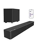 ULTIMEA 2.1 Sound Bar with Wireless Subwoofer, Dolby Atmos, VoiceMX, BassMX, 240W Peak Power Soundbar for Smart TV, App Control, HDMI eARC, Optical, Bluetooth 6.0, Poseidon M40, 2026 Model