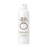 Sun Bum Mineral SPF 30 Sunscreen Body Spray - NEW FORMULA 2026 Water-Resistant Broad Spectrum Moisturizing Sunscreen with Vitamin E - Hawaii 104 Act Compliant (Without Octinoxate & Oxybenzone) - 6 oz
