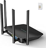 Unlocked 4G LTE Modem Router with SIM Card Slot, 300Mbps Mobile WiFi Hotspot Device Cellular Router Works with AT&T and T-Mobile, EC25-AFX Qualcomm Chipset, 5dBi High Gain Antennas