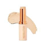 Makeup Revolution Fast Base Stick Foundation, Contour & Highlight, Flawless Skin & Matte Finish, F2 for Fair Skin Tones with Yellow Undertone, Vegan & Cruelty-Free, 0.21 Oz