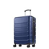 OLIXIS 20 Inch Carry-On Luggage, Hardside Suitcase with Spinner Wheels, Lightweight ABS Hard Shell Travel Luggage, TSA Approved Lock, Expandable Small Suitcase for Business & Travel–Blue