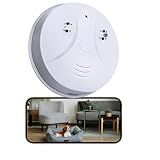 Hidden Camera Smoke Detector Wireless WiFi Camera with Night Vision/Motion Detection, Remote and APP Control for Home/Office/Nanny Surveillance Security Indoor.