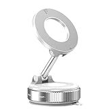 F&N Trading Inc F&N Magnetic Car Phone Mount with Suction Cup – 360° Adjustable Holder for Windshield, Dashboard, Rear Windows – Rideshare & Backseat Entertainment (White)