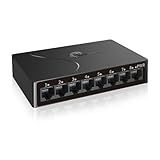 8-Port Gigabit Easy Smart Managed Ethernet Switch | Plug & Play Network Hub with VLAN, QoS, Port Mirroring | Fanless Design | Desktop/Wall Mount for Home/Office