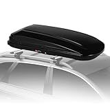 70 Inch Rooftop Cargo Box Carrier, 17.7 Cubic Ft. Hard Shell Roof Rack Cargo Carrier with Security Keys, 165 Lbs Capacity Waterproof Rooftop Storage Box, Dual Side Opening