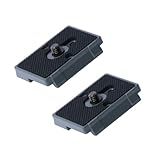 Harwerrel Quick Release Plate 1/4" Screw Compatible with Manfrotto 200PL-14 322RC2 324RC2 488RC2 496RC2 Camera Tripod Head (Pack of 2)