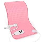 Deepsoon Heating Pad,Electric Heating Pads for Back,Neck,Abdomen,Moist Heating Pad for Shoulder,Knee,Arms,Legs,Dry/Moist Heat & Auto Shut Off,Birthday Gifts for Men and Women,BabyPink,24x12 Inch