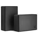 Yoga Block, High Density EVA Foam Blocks for Yoga, Pilates, Meditation, Aid Balance, Support and Deepen Poses - Non-Slip Lightweight Durable(2-Pack-Grey)