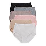 Hanes Womens High-waisted Panties, 6-pack, Moisture-wicking Cotton (Colors May Vary) Briefs-underwear, Body Tones, 8 US