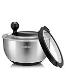 Svebake Stainless Steel Salad Spinner with Storage Lid, 5.3 Qt, BPA-Free