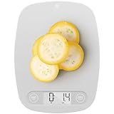 Greater Goods Digital Kitchen Scale - Cooking, Baking, Meal and Food Prep Scale, Weighs in Grams, Pounds and Ounces, Gray