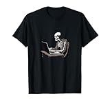 Web Developer Coding Skeleton In Front of Laptop Halloween T-Shirt