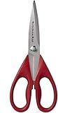 KitchenAid All Purpose Kitchen Shears with Protective Sheath Durable Stainless Steel Scissors, Dishwasher Safe, Soft Grip Comfort Handle, 8.72 Inch, Red