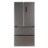 West Bend Refrigerator Freestanding French Door Design Fridge with 5.1 Cu.Ft. Freezer Capacity, Adjustable Electronic Control and Frost Free Defrost, 18-Cu.Ft, Metallic