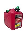 Briggs & Stratton Two Gallon Gas Can, EPA Approved, Smart Fill Spout, and Fire Mitigation (FMD) Compliant,Red