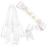 xo, Fetti Bride To Be Sash + Veil Kit | Gold Bachelorette Bridal Gift
