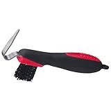 Tough 1 Great Grip Hoof Pick/Brush, Red