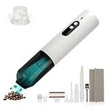 Mini Car Vacuum, 5 in 1 Cordless Handheld Vacuum Cleaner 16800Pa Suction Power, Type-C Charge & LED Display, Multi-Nozzles, Blowing & Inflating Lighting Modes Portable Vacuum for Car Office Pet Home